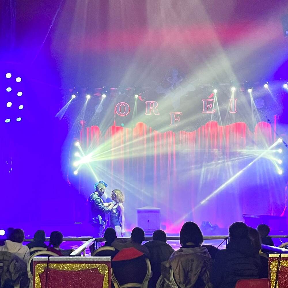 Il duo in scena al Circo Orfei